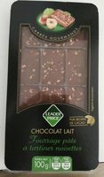 Chocolat lait fourrage pâte à tartiner noisettes