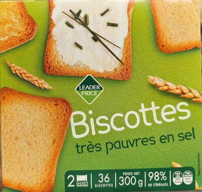 Biscottes très pauvres en sel (36 biscottes)