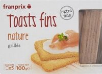 Toasts fin nature grillés