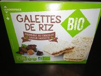 Galettes de riz fourrage au chocolat saveur noisette