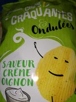 Chips de pommes de terre ondulées saveur crème oignon