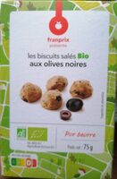 Les biscuits salés Bio aux olives noires