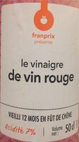 Le vinaigre de vin rouge
