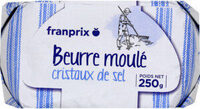 Beurre moulé cristaux sel