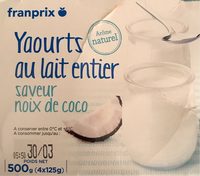 Yaourt au Lait Entier Aromatisé Noix de Coco