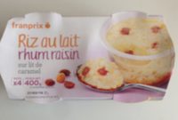 Riz au Lait Rhum Raisin et Caramel