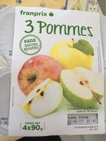 Purée de pommes aux 3 pommes sans sucre ajouté