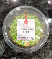 Olives vertes à l'ail dénoyautées