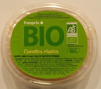 Carottes râpées Bio
