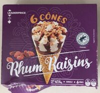 6 cônes Rhum Raisins