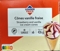Cônes vanille-fraise