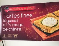 Tartes fines legumes et fromage de chevre