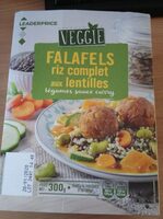 Falafels riz complet aux lentilles légumes sauce curry