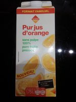 Pur jus d'orange pressée sans pulpe