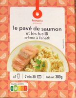 Le pavé de saumon et les fusilli