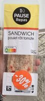 Sandwich poulet rôto tomate