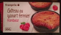 Gâteau aux yaourt fermier, framboise