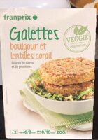 Galettes Boulgour et Lentilles Corail