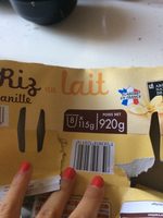 Riz au lait vanille