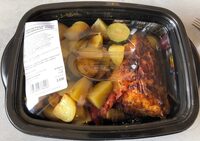 Cuisse de poulet rotie et pommes de terre à la provençale