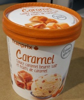 Crème Glacée Caramel, Sauce Caramel Beurre Salé et Éclats de Caramel