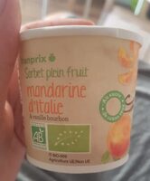 Sorbet plein fruit mandarine d'Italie