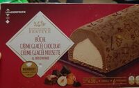 Buche crème glacée chocolat crème glacée noisettes & brownie