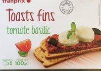 Toasts fin tomate basilic