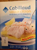 Cabillaud sauce citron et riz aux petits légumes