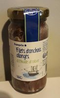 Filets d'anchois allongés à l'huile d'olive