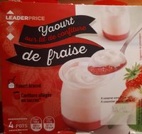 Yaourt  sur lit de confiture de fraise