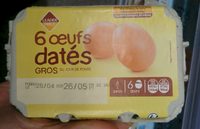6 gros œufs datés du jour de ponte