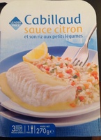 Cabillaud sauce citron et son riz aux petits légumes