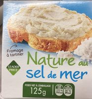 Fromage à tartiner Nature au sel de mer