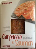 Franprix carpaccio de saumon fumé mariné épices &