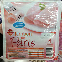 Jambon de Paris, Découenné Dégraissé (4 Tranches)