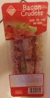 Sandwich Bacon Crudités, Pain de Mie au Son