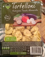 Tortellini aubergine, tomate, mozarella