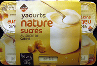 Yaourts nature sucrés Au Sucre de Canne