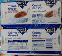 Crème dessert saveur chocolat