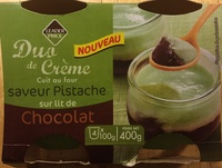 Duo de Crème saveur pistache chocolat