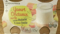 Yahourt onctueux sur lit saveur rhubarbe vanille