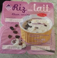 Riz au lait Rhum raisins