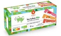 Tubes bio aux fruits : fraise, framboise, abricot