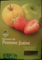 Dessert de pomme fraise