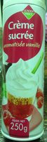Crème sucrée aromatisée vanille