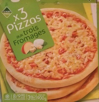 3 pizzas aux trois fromages