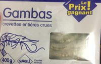 Gambas crevettes entieres crues