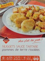 Nuggets sauce Tartare pommes de terre rissolées