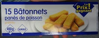 15 Bâtonnets panés de poisson